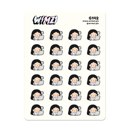 Laptop Duty, Workspace, Desk Planner Stickers