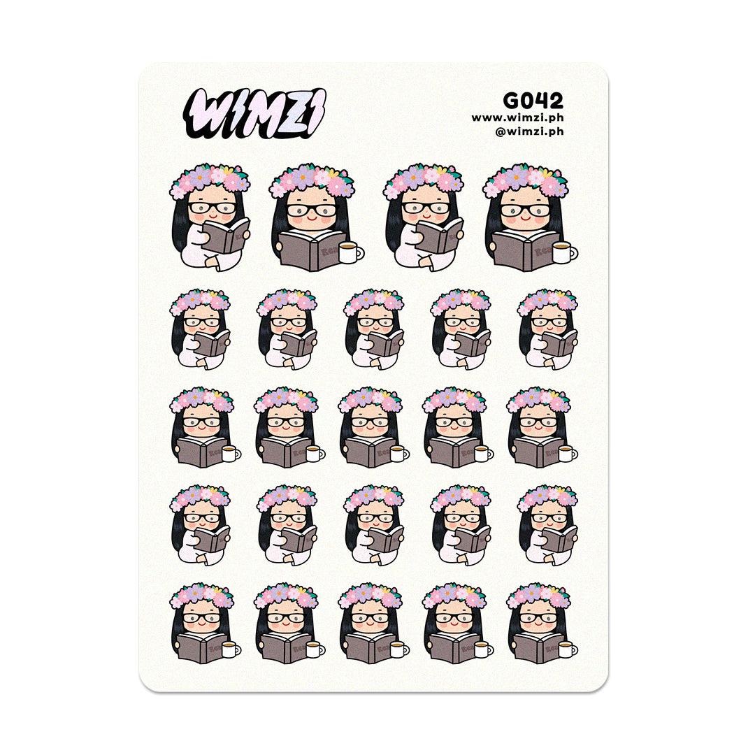 Bookworm, Bibliophile Planner Stickers