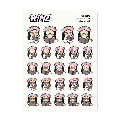 Bookworm, Bibliophile Planner Stickers
