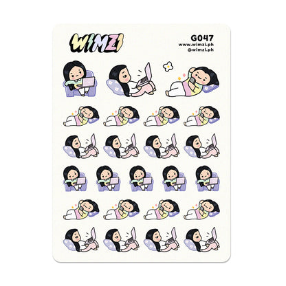 Kawaii Lazy Day Planner Stickers