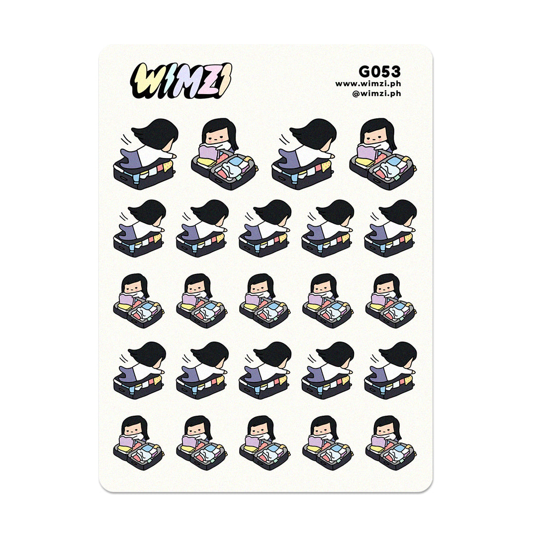 Pack Suitcase Planner Stickers