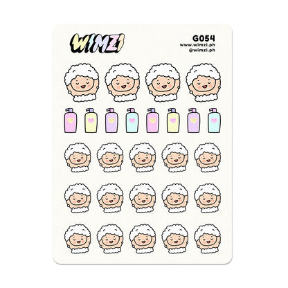 Wash Hair Planner Stickers