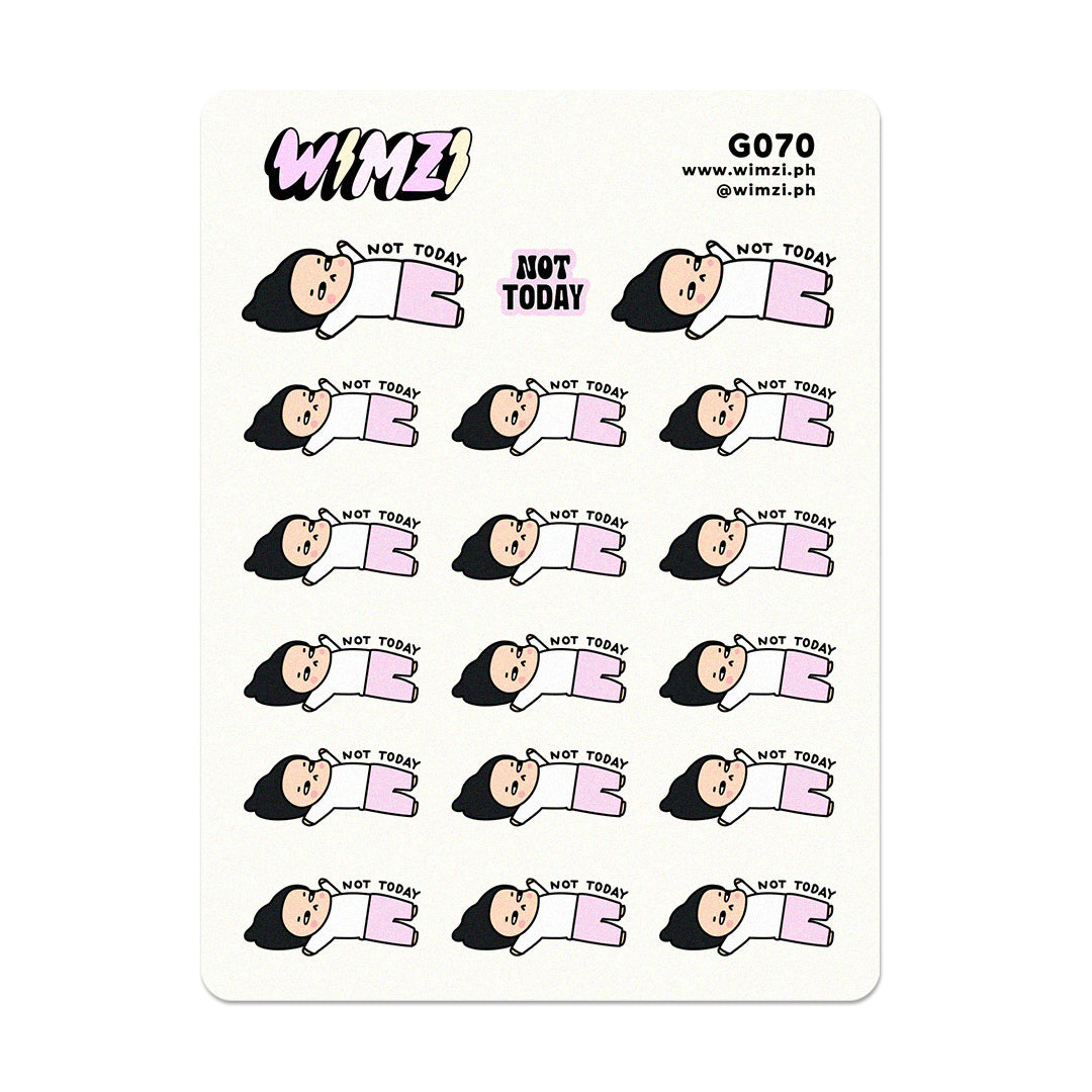 Not Today - Planner Stickers