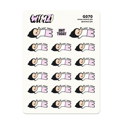 Not Today - Planner Stickers
