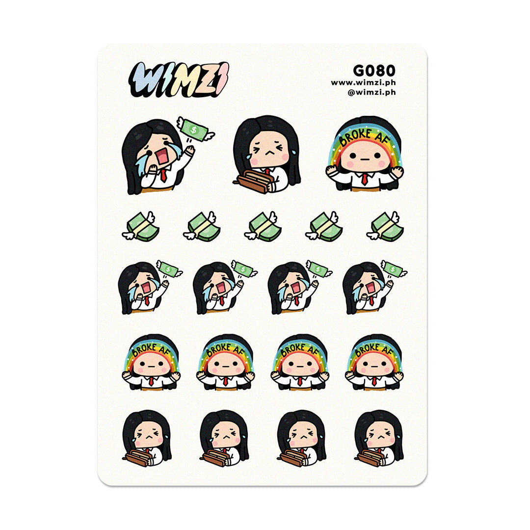 Broke AF Planner Stickers