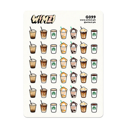 Coffee Drinks Planner Stickers