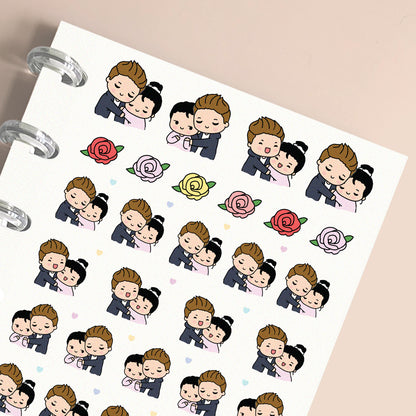 Hug Couple Planner Stickers