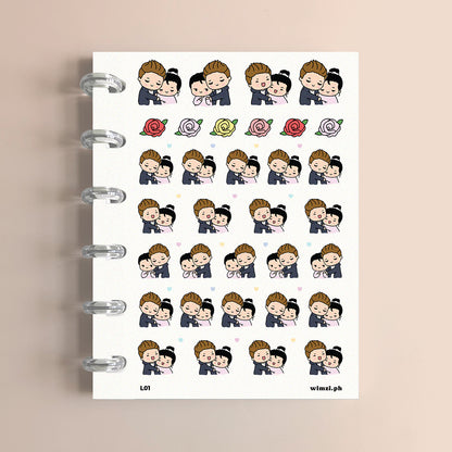 Hug Couple Planner Stickers