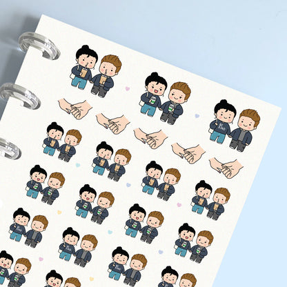 Holding Hands Couple Planner Stickers