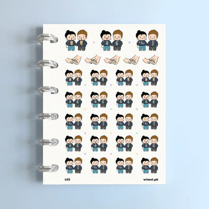 Holding Hands Couple Planner Stickers