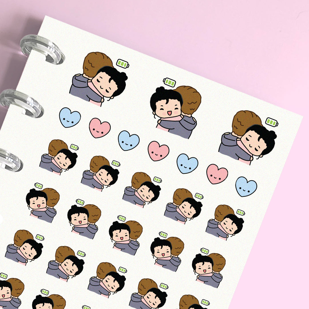 Power Hug Planner Stickers