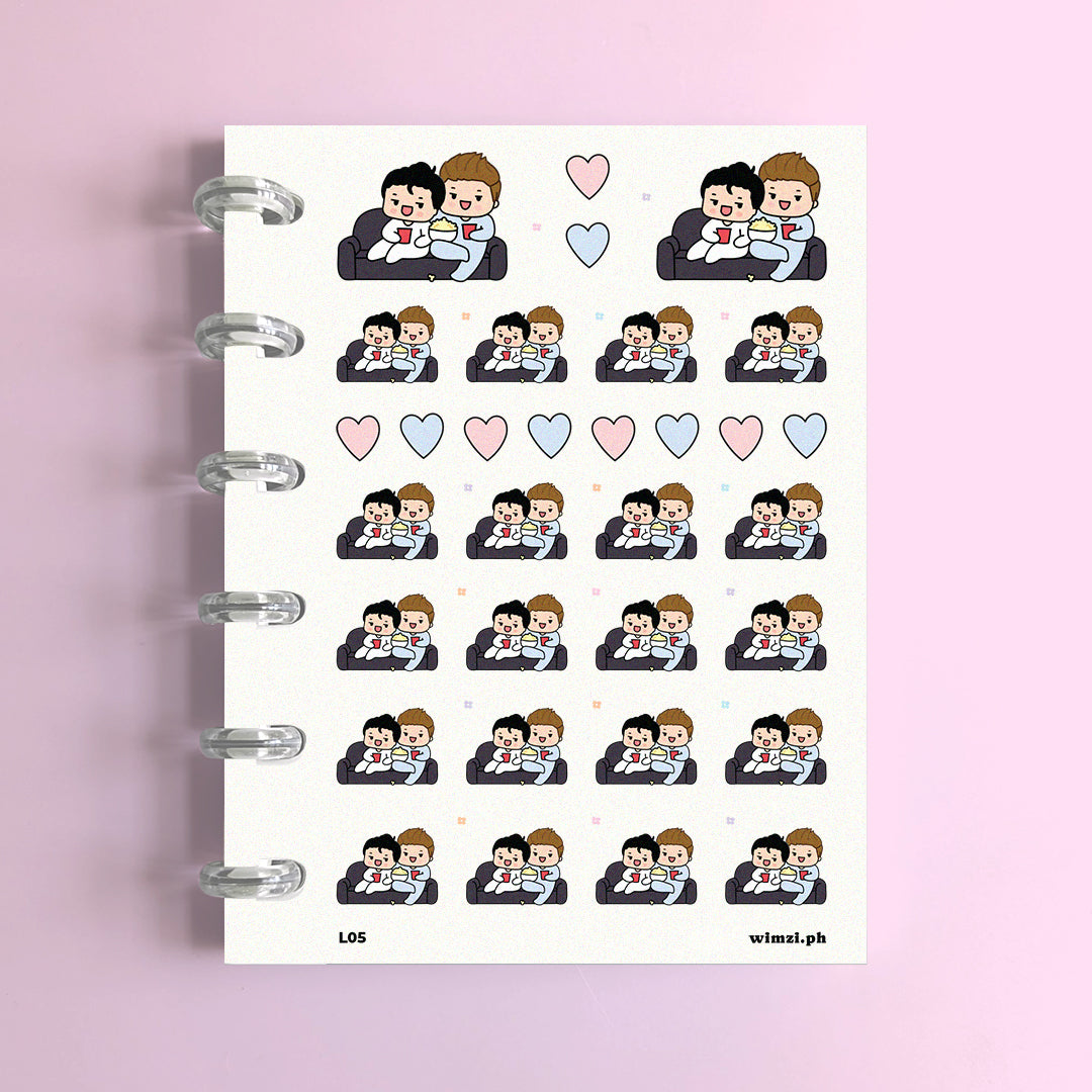 Binge Watch With Bae Planner Stickers