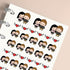 Hearts and Kisses Couple Planner Stickers