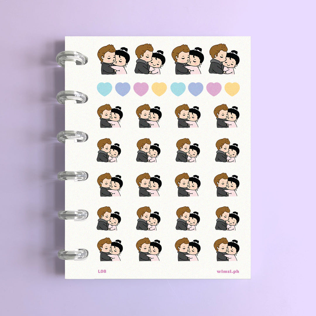 Kiss Couple Planner Stickers