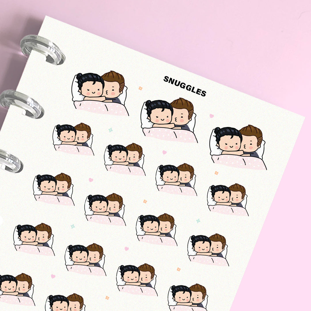 Snuggles Couple Planner Stickers