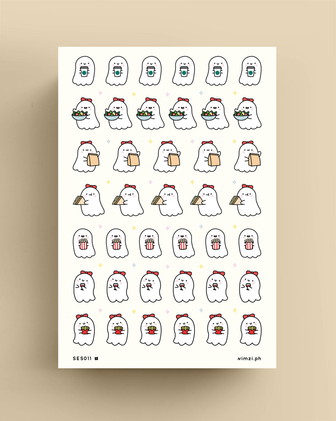 Foodie Ghost Planner Stickers