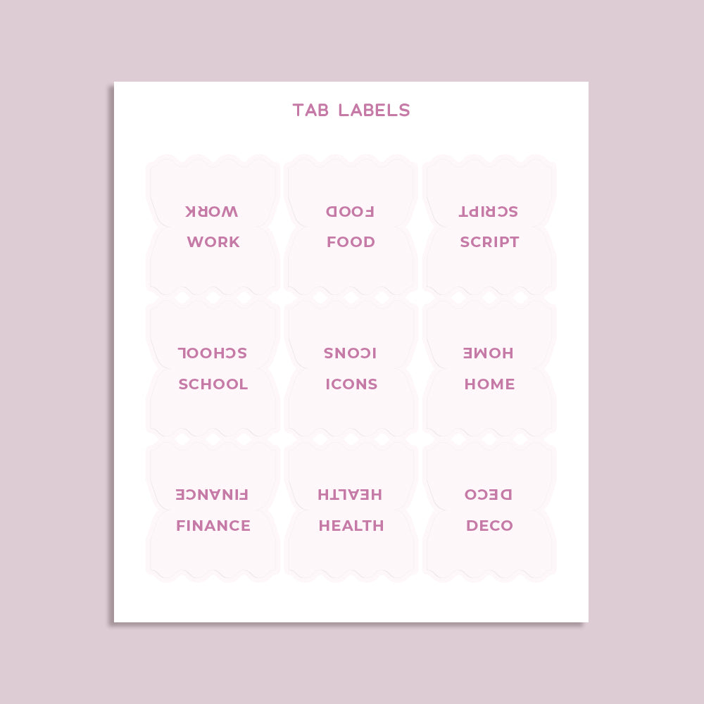 ISB Tab Divider Labels