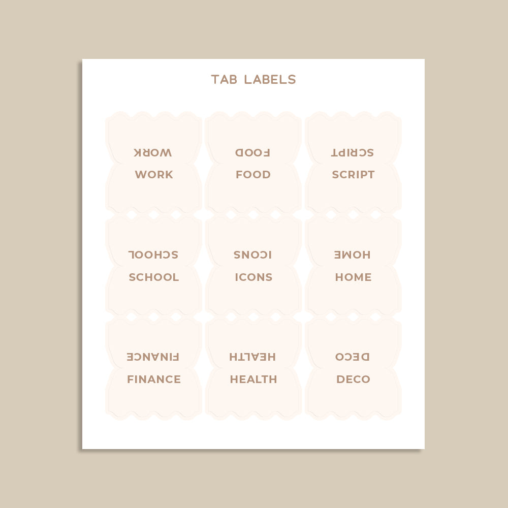 ISB Tab Divider Labels