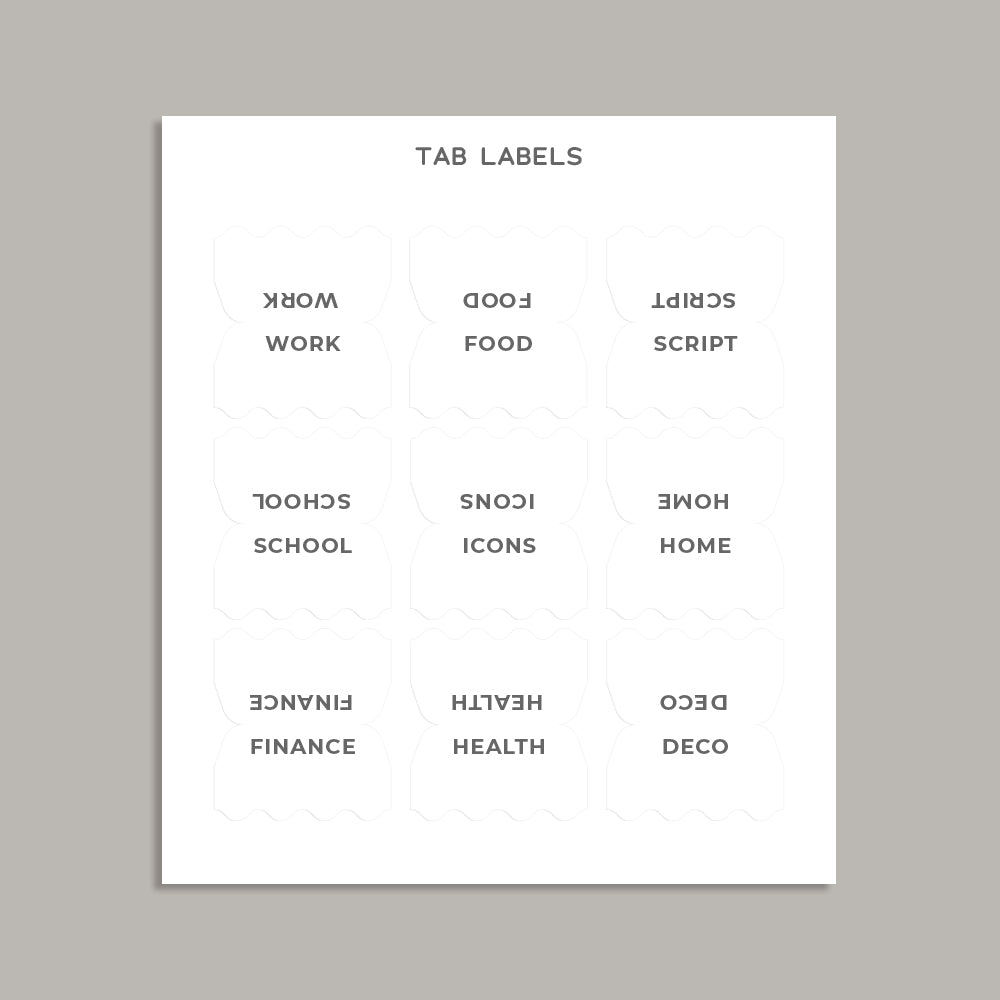 ISB Tab Divider Labels