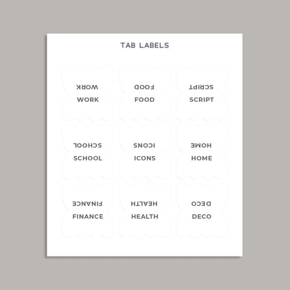 ISB Tab Divider Labels