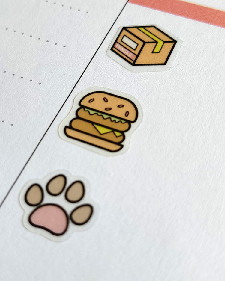 Book Transparent Icon Sticker Sheet