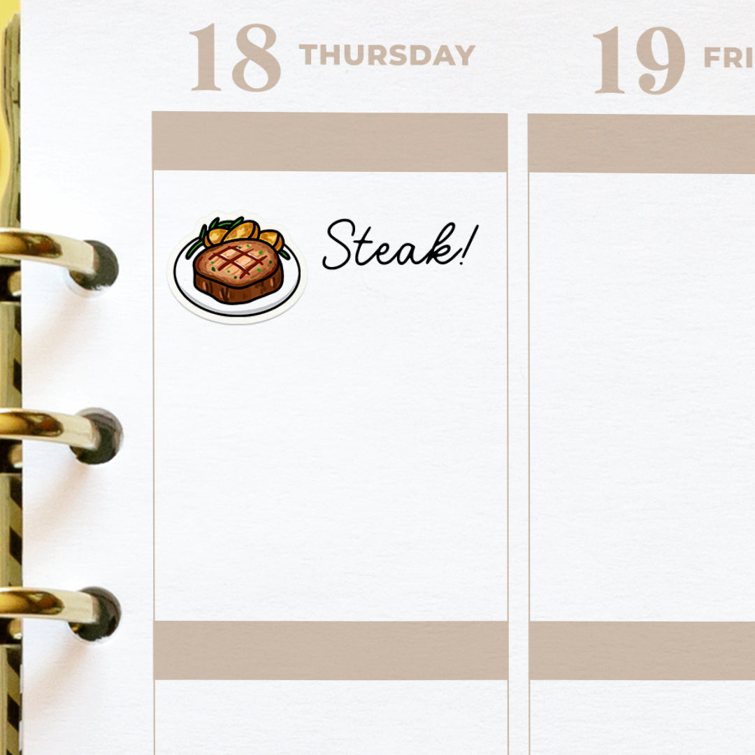 Steak Planner Stickers