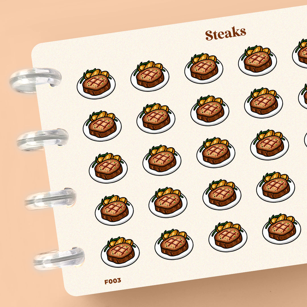 Steak Planner Stickers