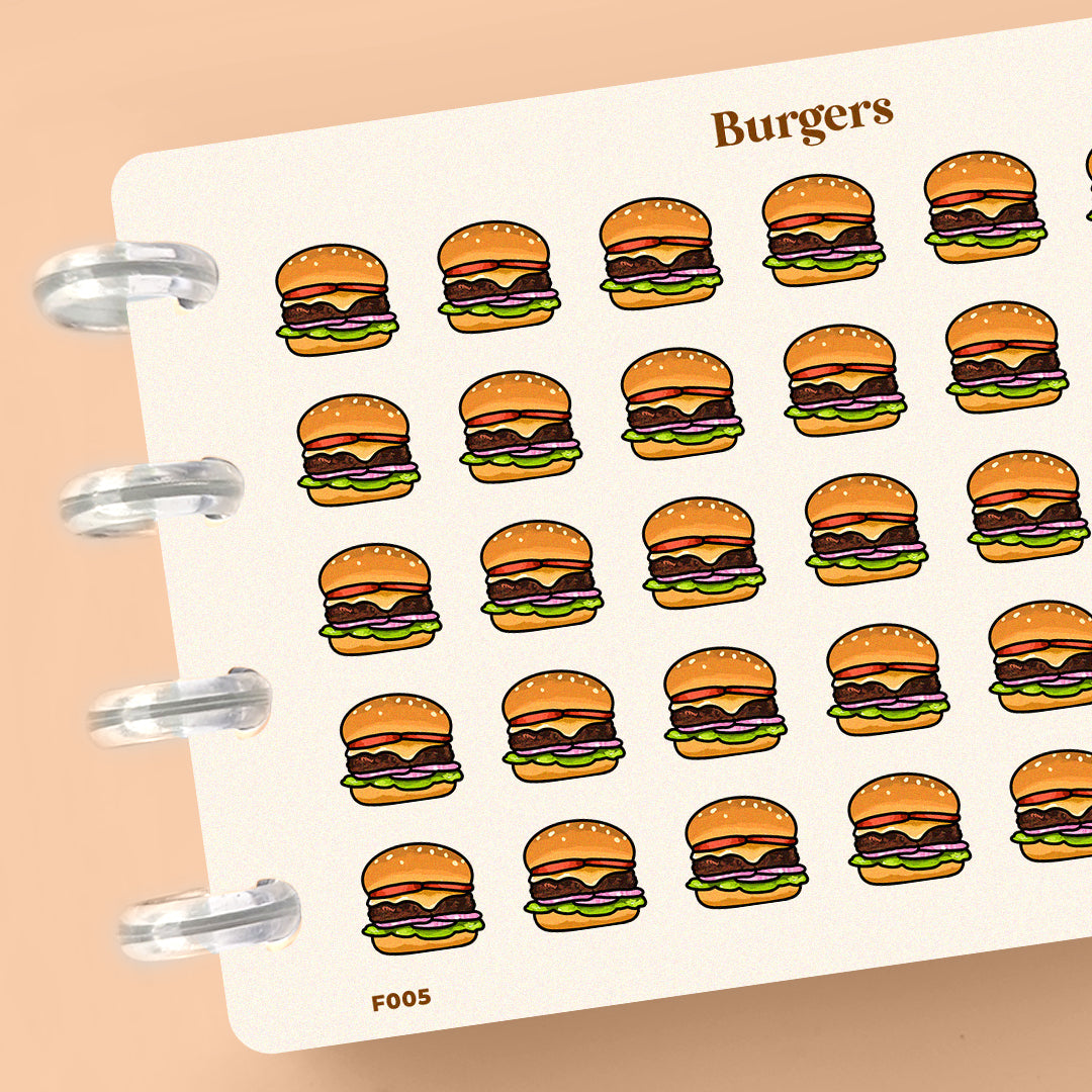 Burgers Planner Stickers