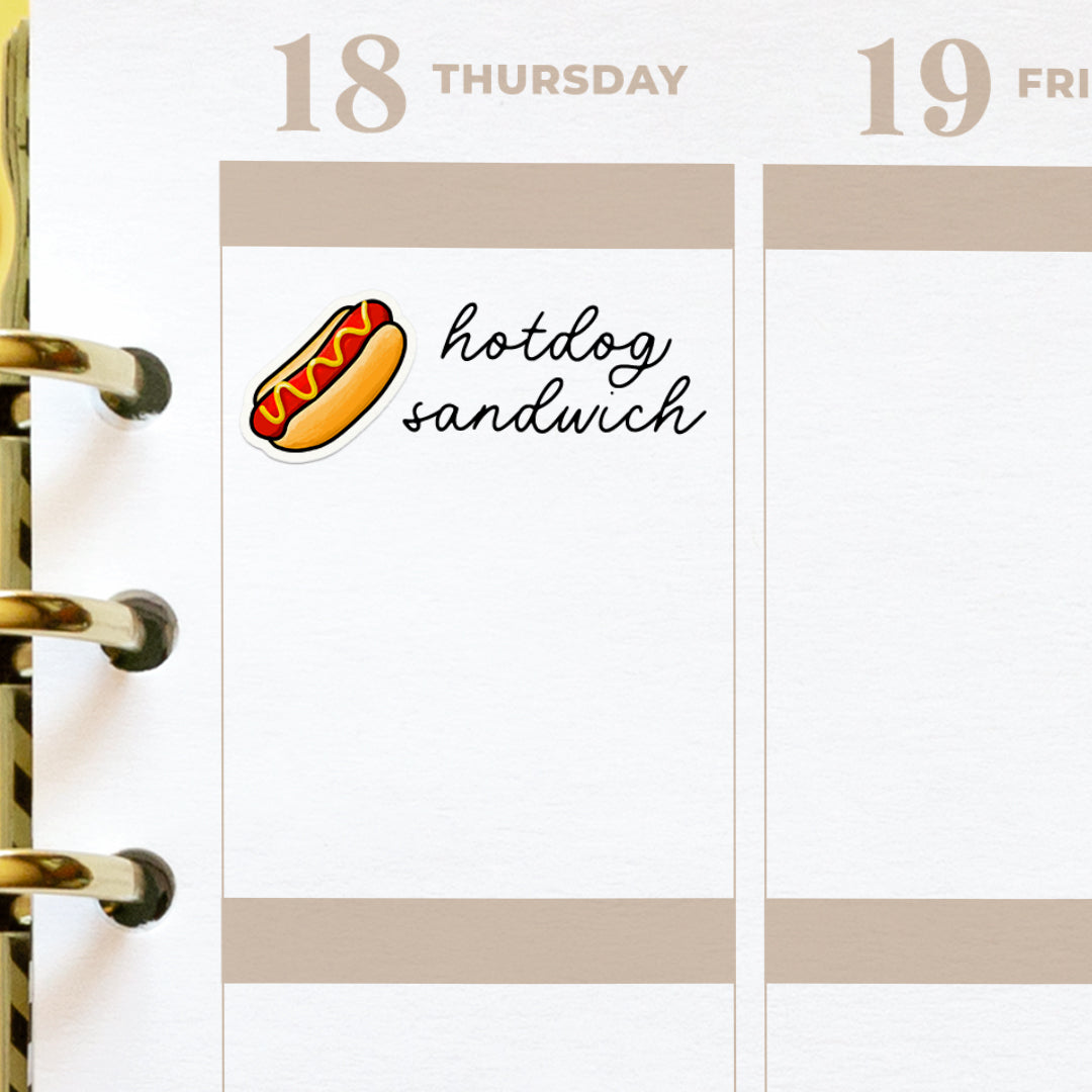 Hotdog Sandwich Planner Stickers