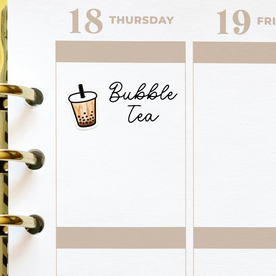 Bubble Tea Planner Stickers