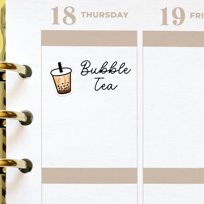 Bubble Tea Planner Stickers