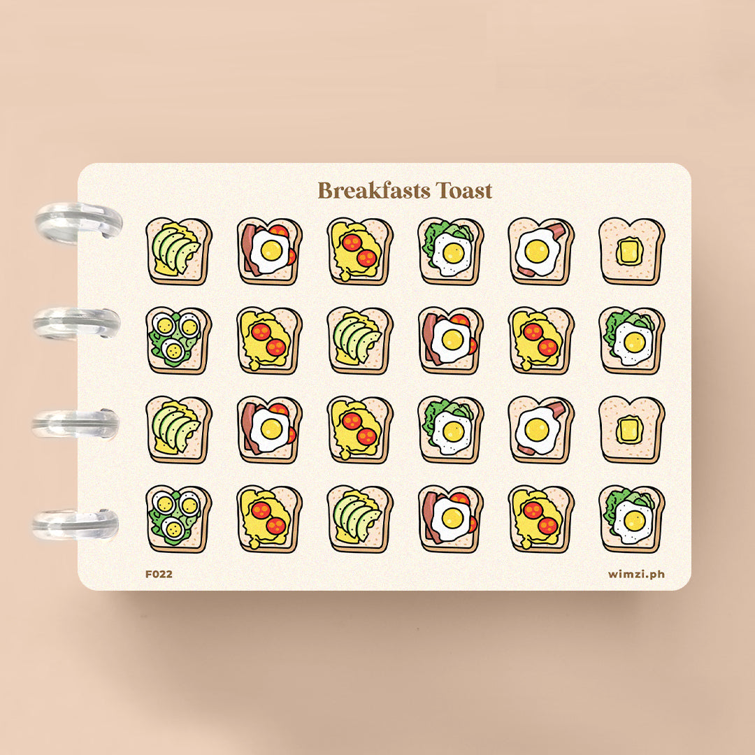 Breakfast Toasts Planner Stickers