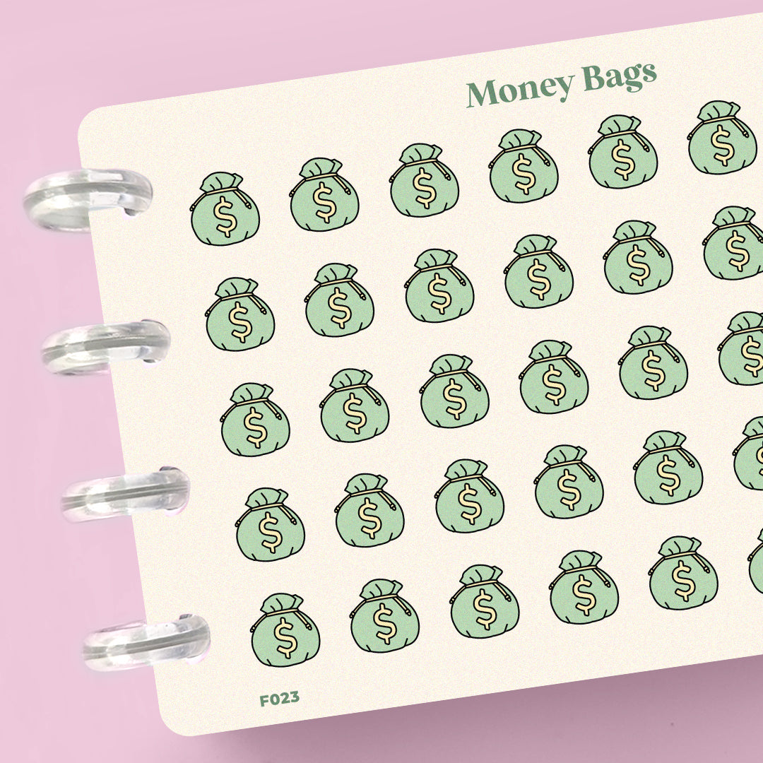 Money Bags Planner Stickers