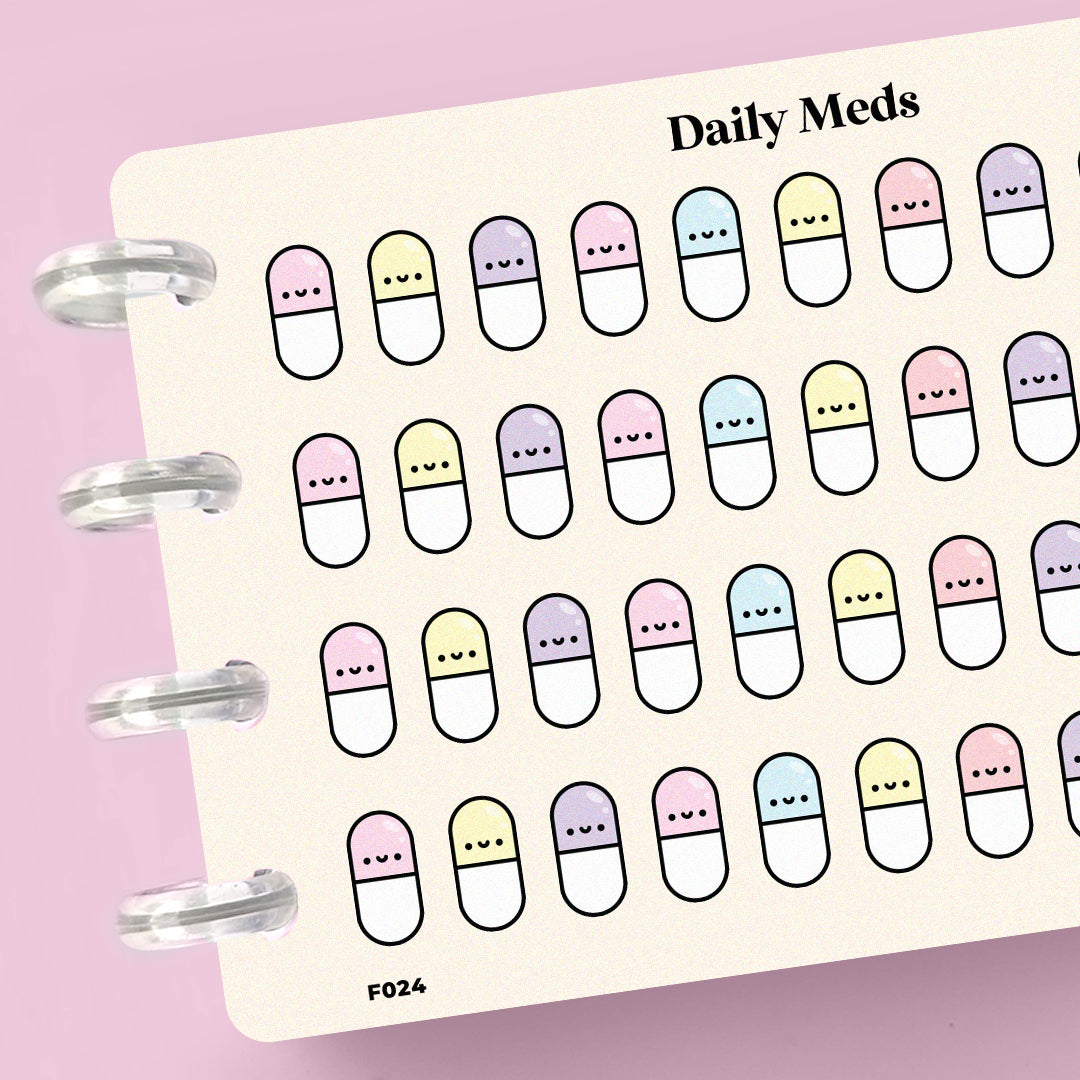 Pills Medicine Planner Stickers