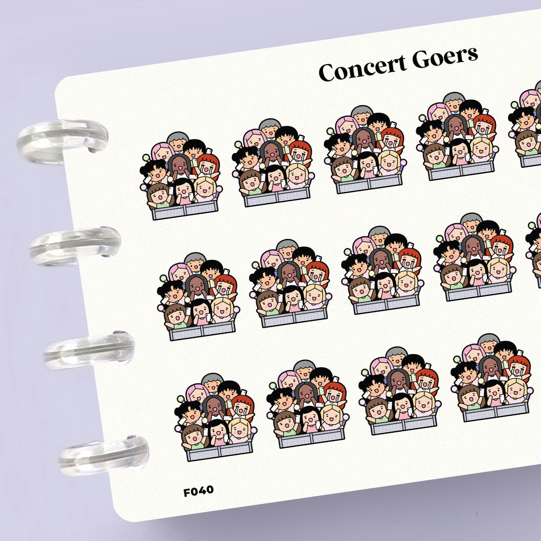 Concert Goers Planner Stickers