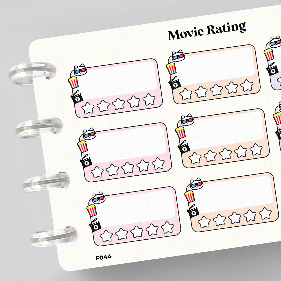 Movie Rating Planner Stickers