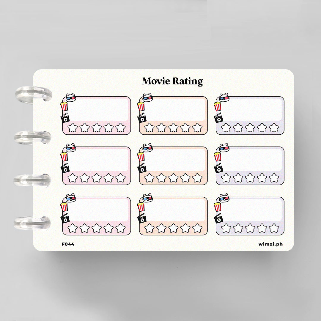 Movie Rating Planner Stickers