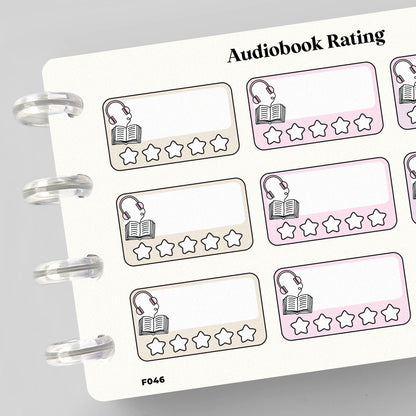 Audiobook Rating Planner Stickers