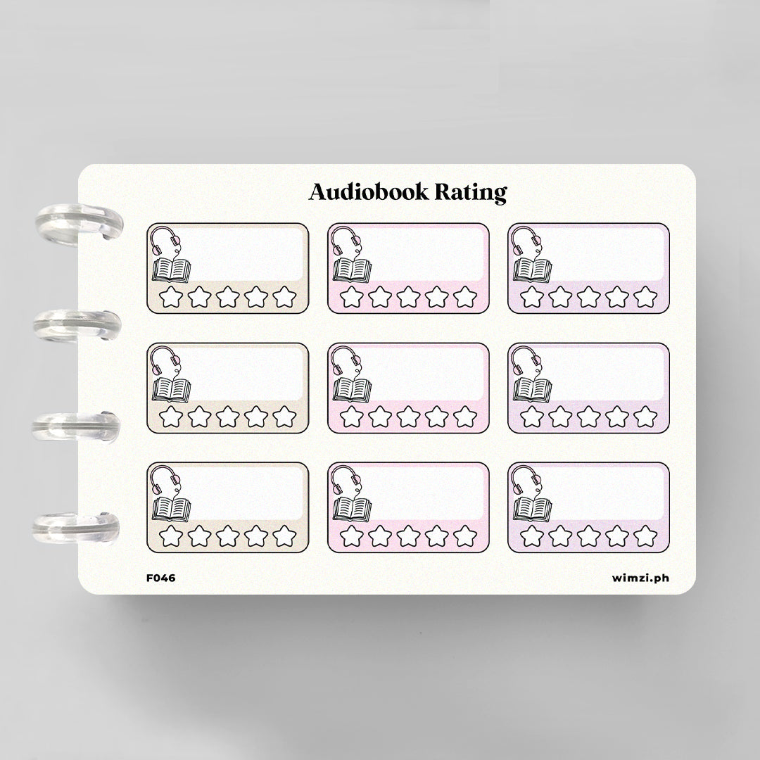 Audiobook Rating Planner Stickers