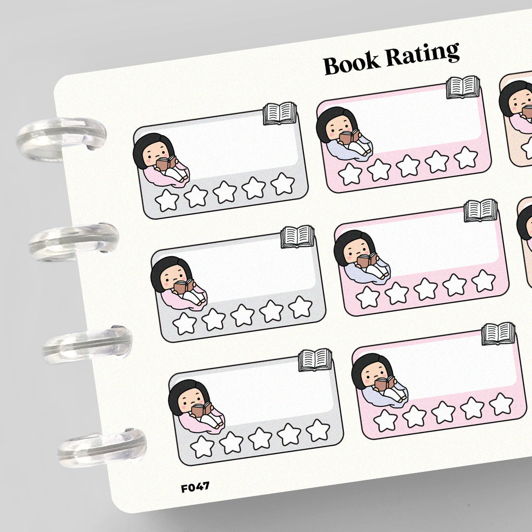 Book Rating Planner Stickers