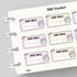 Bill Tracker Functional Planner Stickers