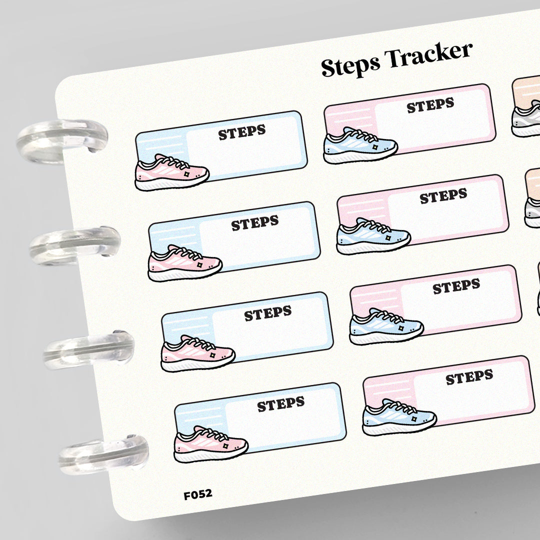 Steps Tracker Functional Planner Stickers