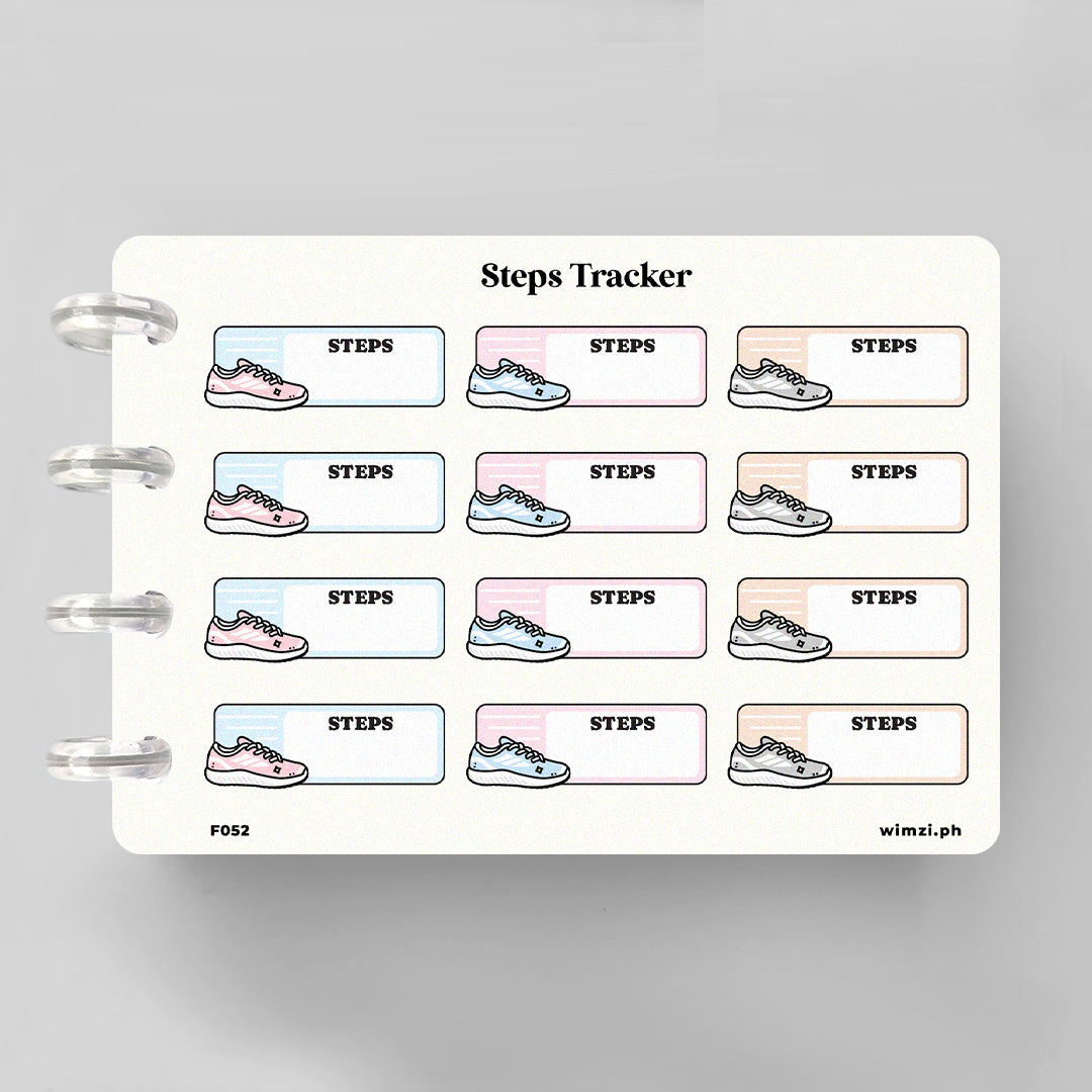 Steps Tracker Functional Planner Stickers