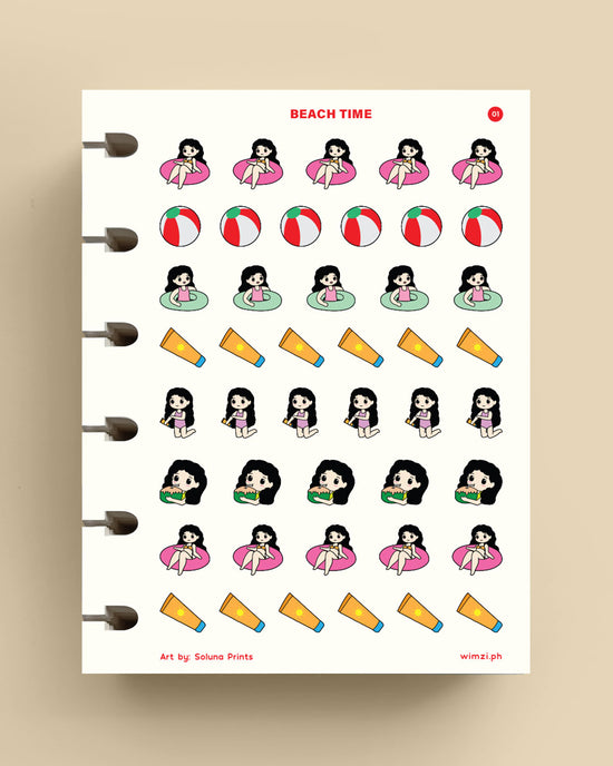 Beach Time Planner Stickers