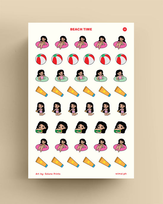 Beach Time Planner Stickers