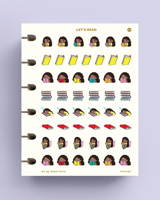 Girl Reading - Planner Stickers