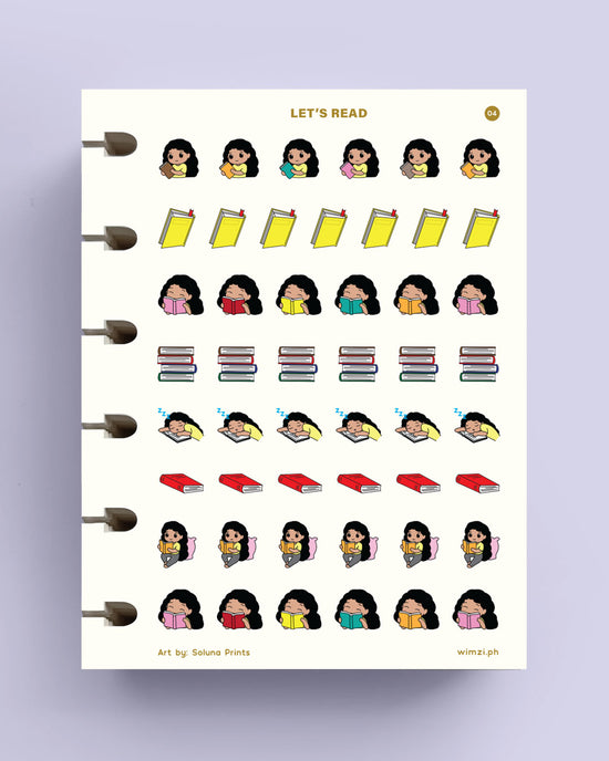 Girl Reading - Planner Stickers