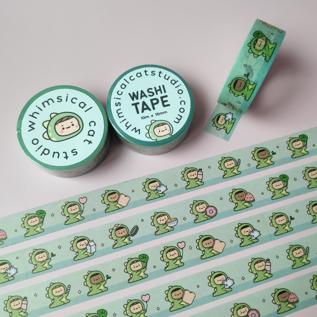 Dino Girls Washi Tape