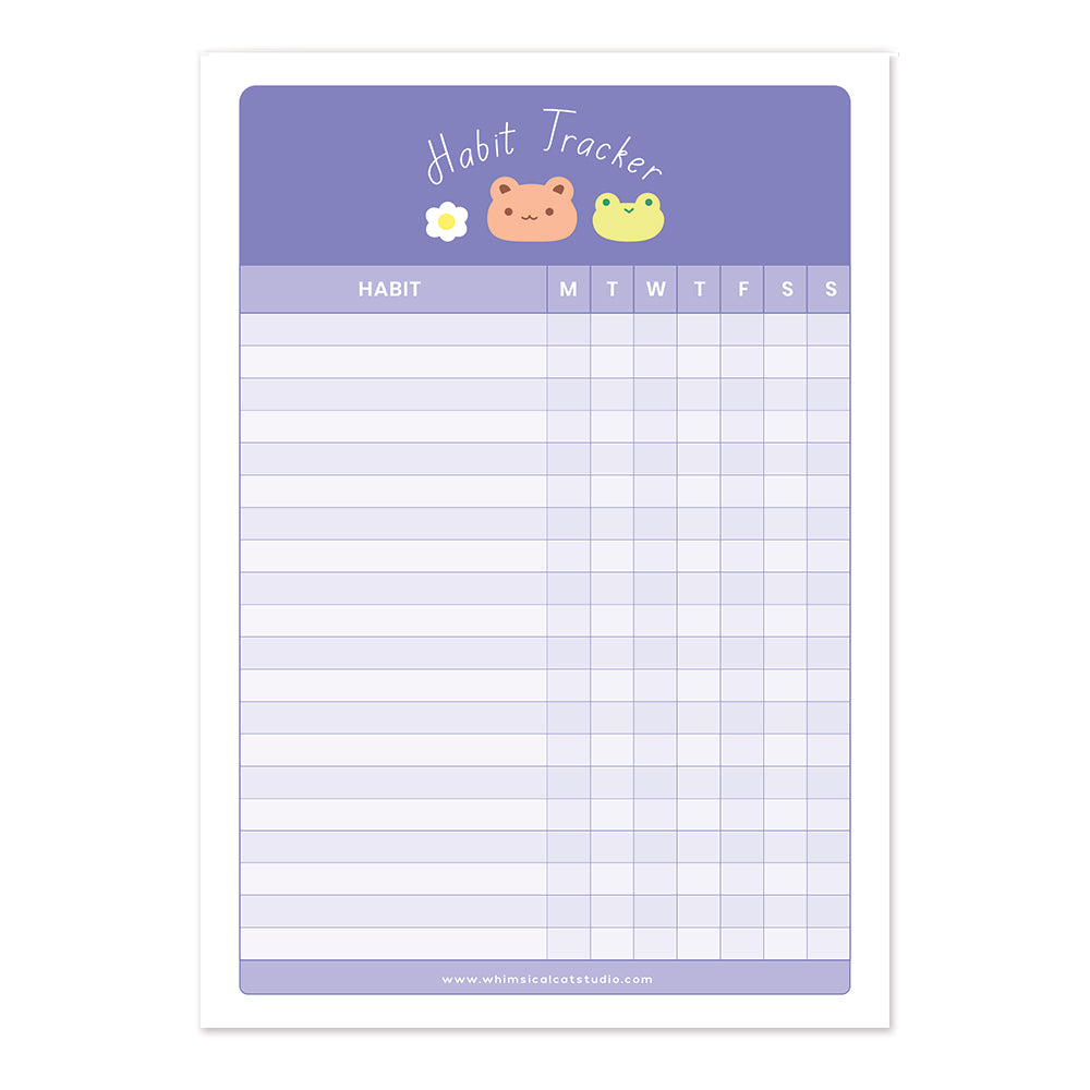 Habit Tracker Printable Digital Download