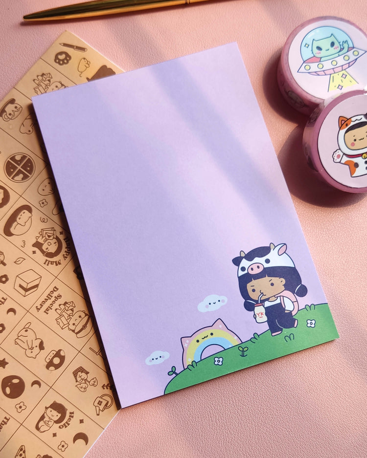 Beautiful Day Kawaii Cute  Notepad, Memopad